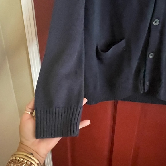 NWT Navy Blue button up men’s cardigan sweater by GOODTHREADS - Picture 2 of 6